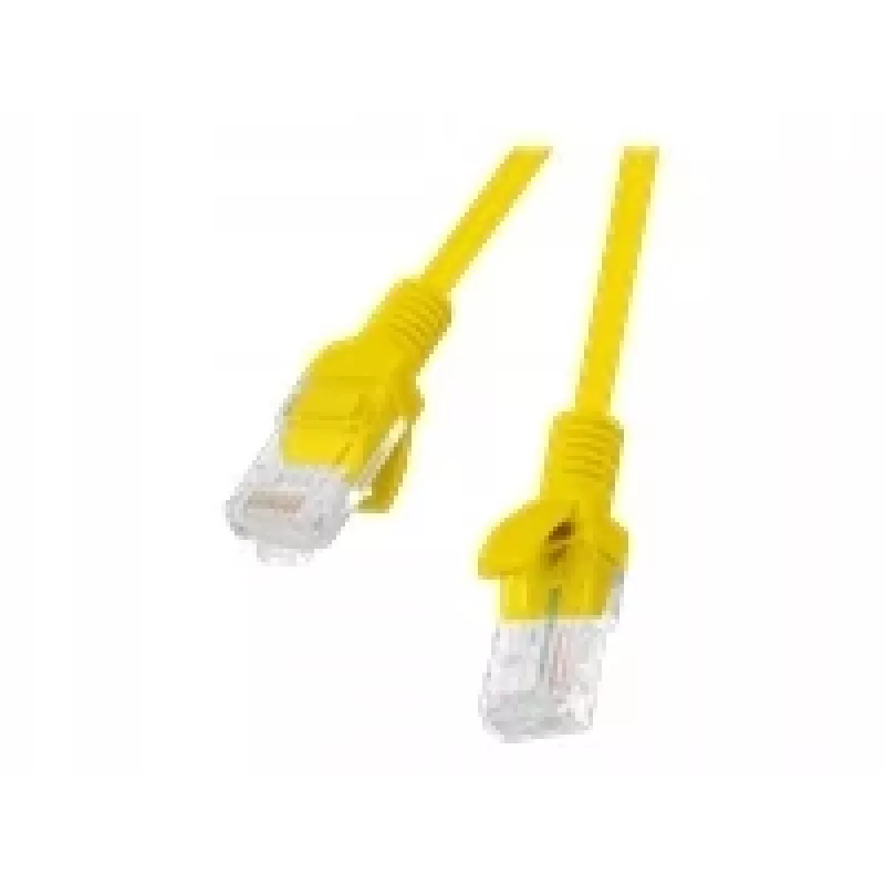 LANBERG networking cable RJ-45 Cat5e PCU5-20CC-0025-Y, 0.25 m, yellow, U/UTP, CCA, 26 AWG
