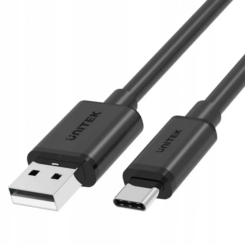 USB-A to USB-C cable Unitek C14068BK, 2 m, USB 2.0, black, male-to-male