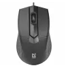 Wired optical right-hand mouse DEFENDER Optimum MB-270, 1000 DPI, USB Type-A, 3 buttons, black, 1.5 m cable