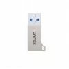 USB Type-A Gender Changer Unitek A1034NI, silver, USB 2.0/3.2 Gen1, up to 5 Gbit/s, zinc housing, 36×16.7×5.7 mm