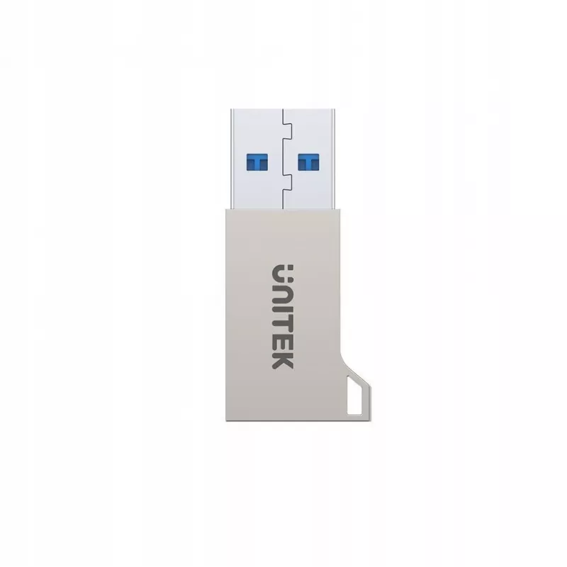 USB Type-A Gender Changer Unitek A1034NI, silver, USB 2.0/3.2 Gen1, up to 5 Gbit/s, zinc housing, 36×16.7×5.7 mm