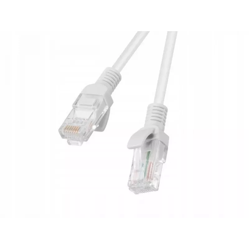 Networking cable LANBERG PCU5-20CC-0200-S Cat5e U/UTP RJ-45 to RJ-45 2 m Grey, stranded CCA, 100 MHz
