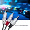 Audio Cable Qoltec 52341 3m 2xRCA 3.5mm Black