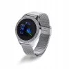 Smartwatch ORO-MED ORO-SMART CRYSTAL SILVER — round metal housing, LCD 240×198, 1.04 inch display, Bluetooth 4.0, waterproof, 120 mAh battery