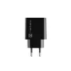 NATEC AC fast charging indoor wired charger Ribera — 18W (5–15V, up to 3A), 1× USB-A, Huawei FCP/SCP, black