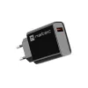 NATEC AC fast charging indoor wired charger Ribera — 18W (5–15V, up to 3A), 1× USB-A, Huawei FCP/SCP, black