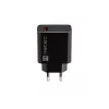 NATEC AC fast charging indoor wired charger Ribera — 18W (5–15V, up to 3A), 1× USB-A, Huawei FCP/SCP, black