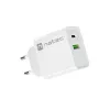 Indoor AC Fast Charging Charger NATEC RIBERA 12V 20W USB-C PD 3.0 + USB-A Samsung AFC White