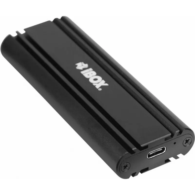 SSD enclosure IBOX HD-07 for 1x M.2 drive, USB 3.2 Gen 2 (10 Gbit/s), USB-C, black