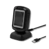 Fixed 1D/2D barcode reader QOLTEC 50864, LED sensor, USB wired, black, 145×85×80 mm