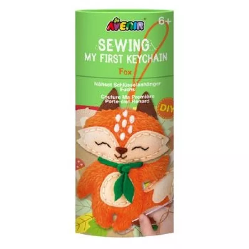 Craft Kit MG — Sew a Keychain Fox (Uszyj brelok do kluczy - Lis) DIY set