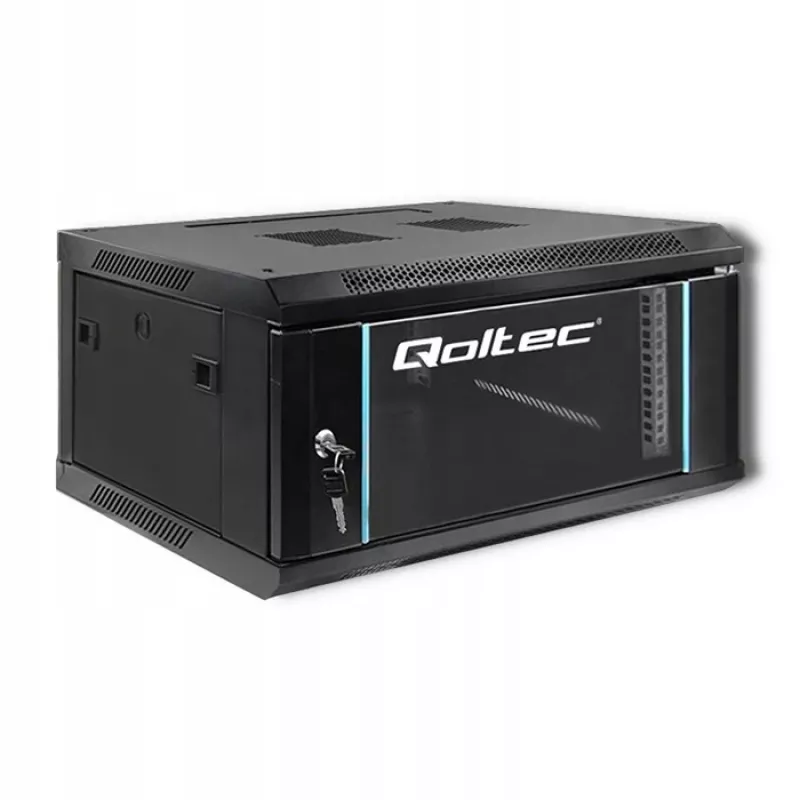 Qoltec 54461 19 inch Wall-Mount Rack Cabinet 4U 600x280x450 mm Black