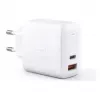 Wall Charger Aukey PA-B3 White GaN 65W USB-C / USB-A fast charger
