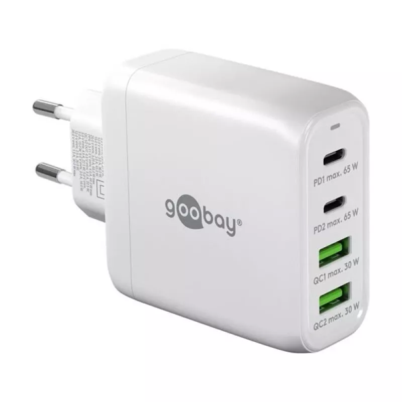 Goobay 64818 Charger for Mobile Devices Headphones - Laptop - Smartphone White AC Fast Charging Indoor (64818)