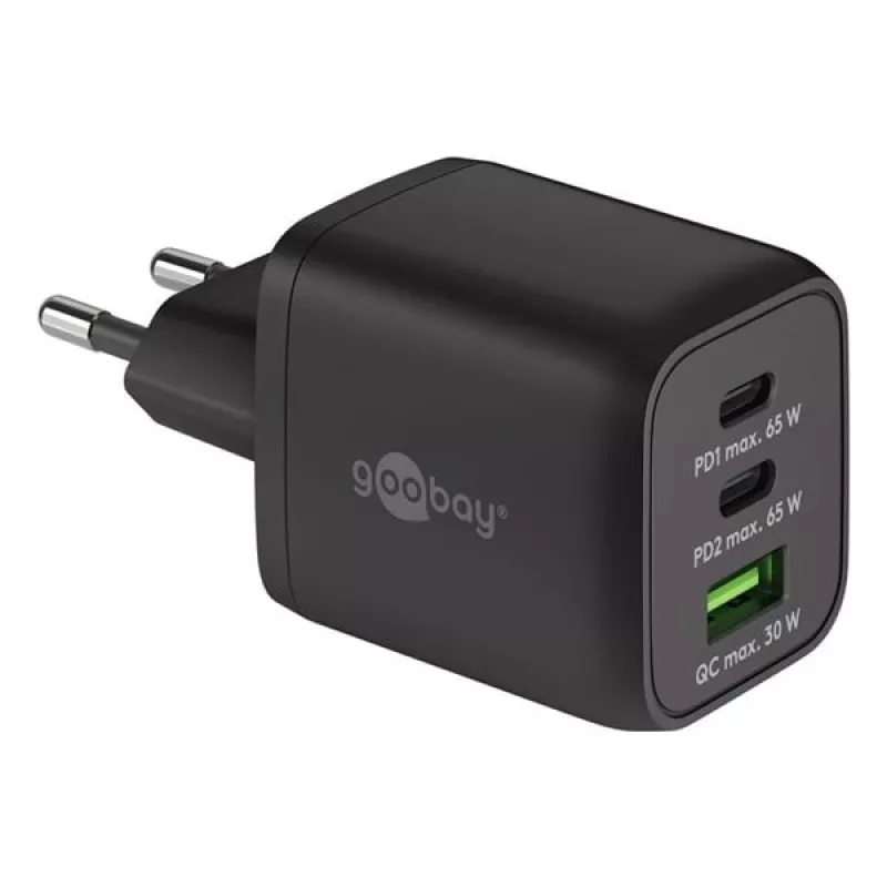 Goobay 64753 Charger for Mobile Devices Headphones - Smartphone - Tablet Black AC Fast Charging Indoor (64753)