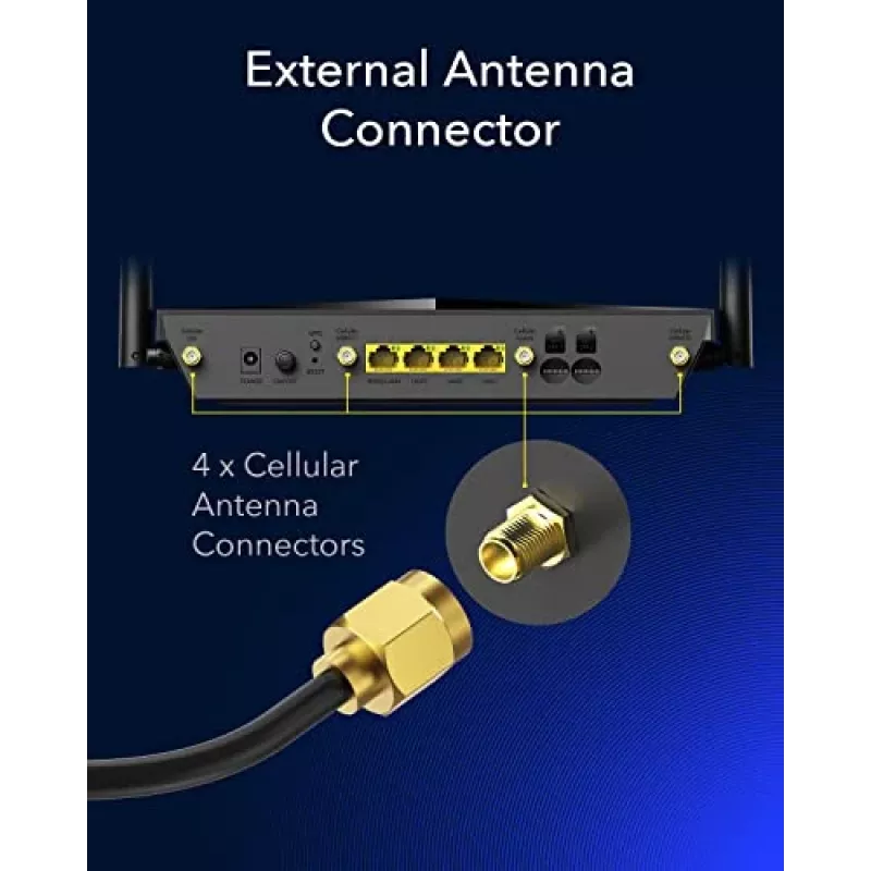 Cudy New 4G LTE Cat 6 WiFi Router, Qualcomm Chipset, LTE Modem Router, Dual SIM 4G Cellular Router, AC1200 Dual Band WiFi, 4 Gigabit Ports, OpenVPN, W