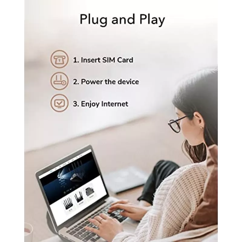 Cudy New 4G LTE Cat 6 WiFi Router, Qualcomm Chipset, LTE Modem Router, Dual SIM 4G Cellular Router, AC1200 Dual Band WiFi, 4 Gigabit Ports, OpenVPN, W