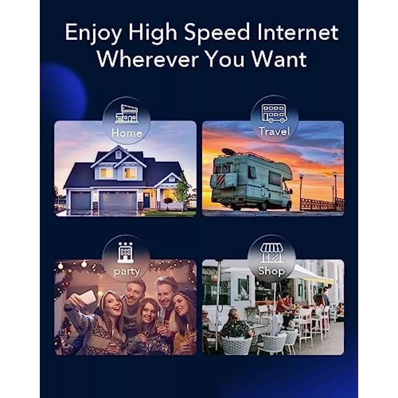 Cudy New 4G LTE Cat 6 WiFi Router, Qualcomm Chipset, LTE Modem Router, Dual SIM 4G Cellular Router, AC1200 Dual Band WiFi, 4 Gigabit Ports, OpenVPN, W
