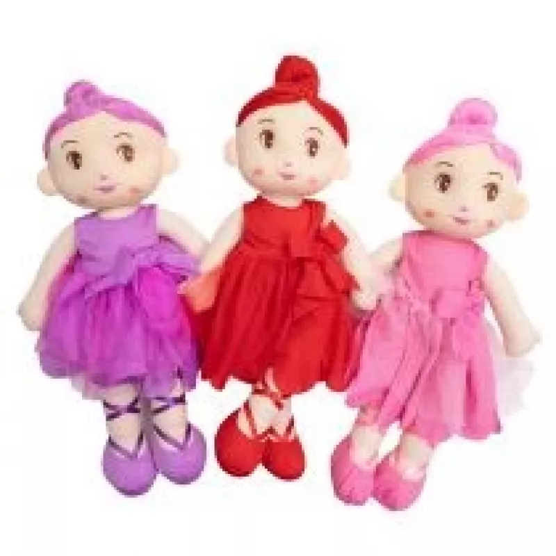 Soft plush ballerina doll Ascato 121871 — cuddly toy, 31 cm approximate height