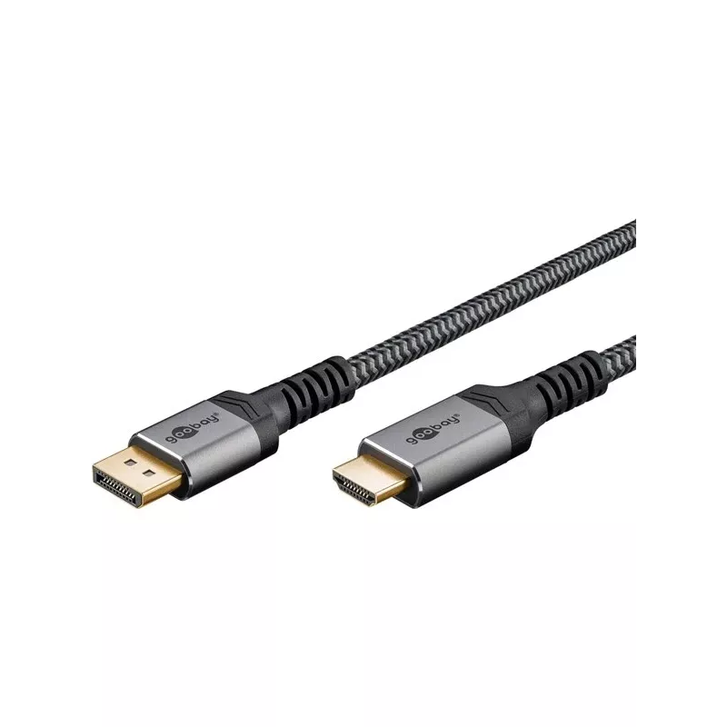 Goobay 65268 Video Cable-Adapter 1 m DisplayPort HDMI Grey (65268)
