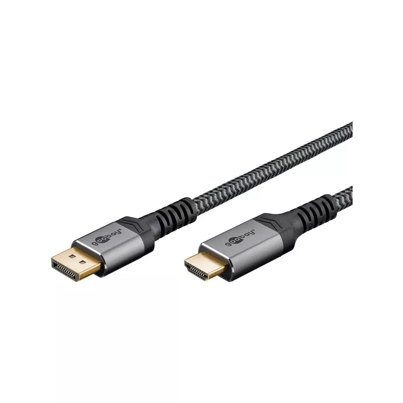 Goobay 65269 Video Cable-Adapter 2 m DisplayPort HDMI Grey (65269)