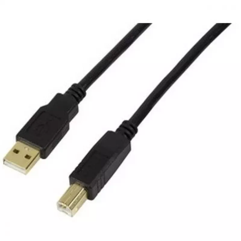 USB cable LogiLink UA0264 USB 2.0 10 m USB A USB B Black