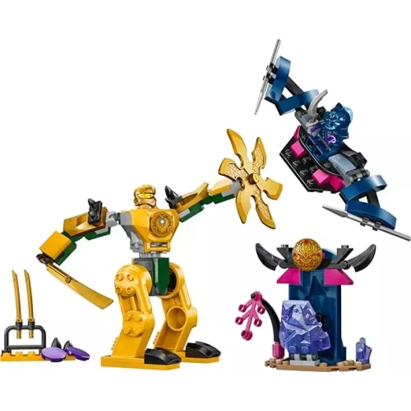 LEGO NINJAGO Arin’s Battle Mech Action Figure Ninja Toy for 4 Plus Year Old Boys Girls & Kids Dragons Rising Set with Arin Minifigure and Mini Kata