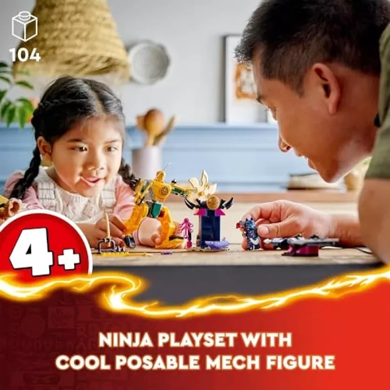 LEGO NINJAGO Arin’s Battle Mech Action Figure Ninja Toy for 4 Plus Year Old Boys Girls & Kids Dragons Rising Set with Arin Minifigure and Mini Kata