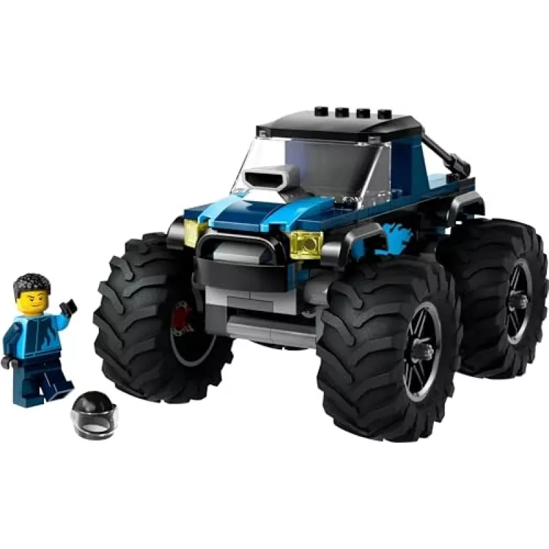 Construction toy LEGO City 60402 Blue Monster Truck with large tires, 148 pieces, 1 minifigure, age 5+