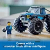 Construction toy LEGO City 60402 Blue Monster Truck with large tires, 148 pieces, 1 minifigure, age 5+