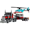 LEGO Creator 2-in-1 Flatbed Truck with Helicopter set 31146, convertible build for kids