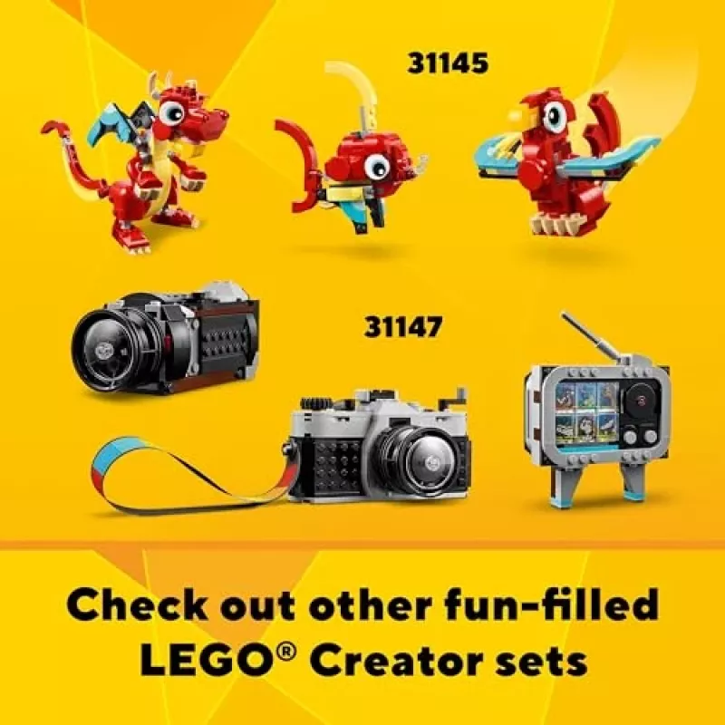 LEGO Creator 2-in-1 Flatbed Truck with Helicopter set 31146, convertible build for kids