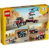 LEGO Creator 2-in-1 Flatbed Truck with Helicopter set 31146, convertible build for kids