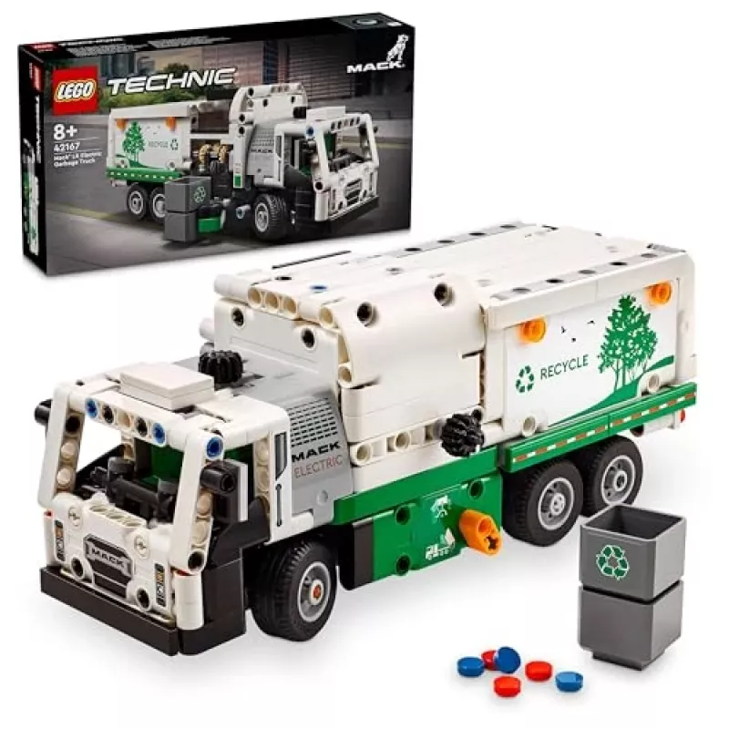 Construction toy LEGO Technic Mack LR Electric Garbage Truck 42167 — 503 pieces, motorized, size 230×80×90 mm