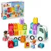 Construction toy LEGO DUPLO 10421 ABC Truck, 36 pieces, 2 minifigures, for ages 2+, dimensions 110×140×70 mm
