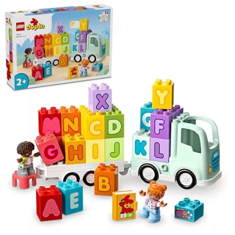 Construction toy LEGO DUPLO 10421 ABC Truck, 36 pieces, 2 minifigures, for ages 2+, dimensions 110×140×70 mm