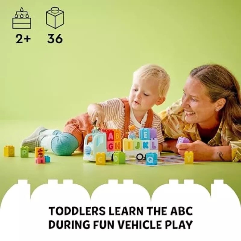 Construction toy LEGO DUPLO 10421 ABC Truck, 36 pieces, 2 minifigures, for ages 2+, dimensions 110×140×70 mm