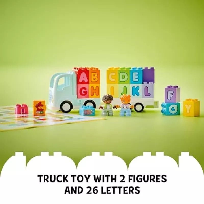 Construction toy LEGO DUPLO 10421 ABC Truck, 36 pieces, 2 minifigures, for ages 2+, dimensions 110×140×70 mm