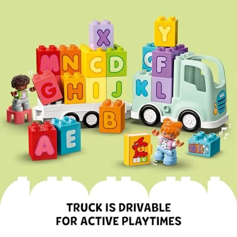 Construction toy LEGO DUPLO 10421 ABC Truck, 36 pieces, 2 minifigures, for ages 2+, dimensions 110×140×70 mm