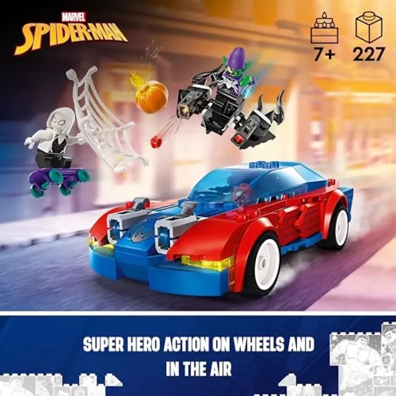 Lego Marvel 76279 Spider-Man Race Car & Venom Green Goblin Buildable Playset