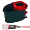 Mopping system bucket VILEDA 140827 – black fiber, wet cleaning, telescopic handle 130 cm, 35 cm grip, for laminate/tiles/wood