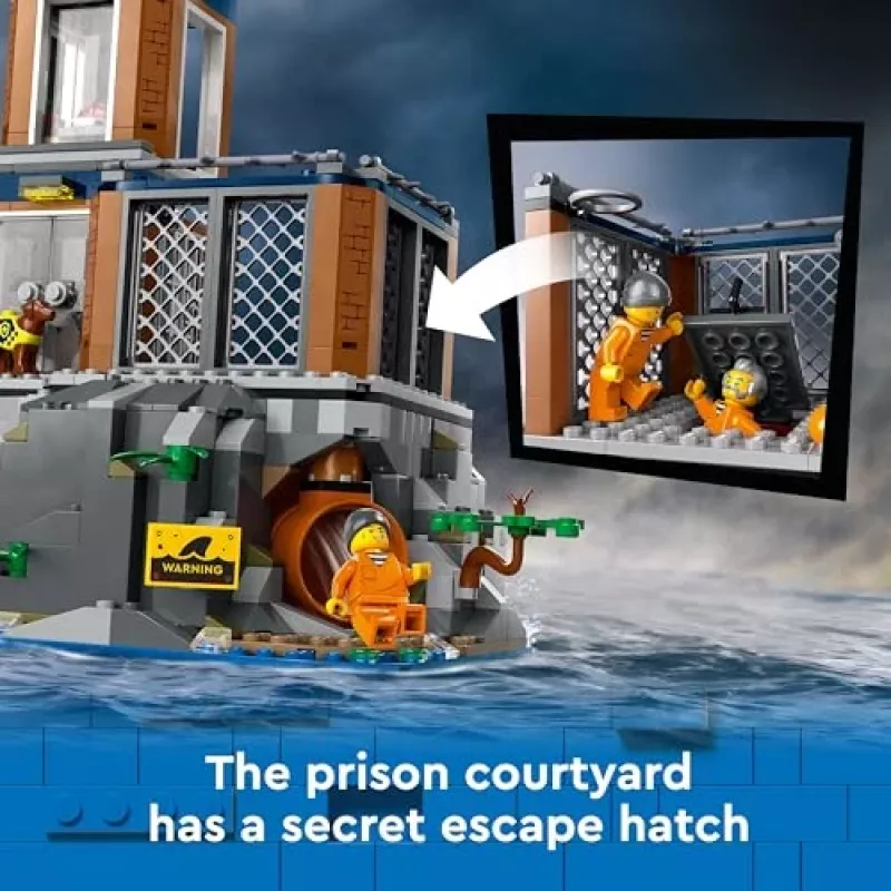 LEGO City Construction toy Police Station Prison Island 60419 — 980 pieces, 7 minifigures, 370×400×160 mm