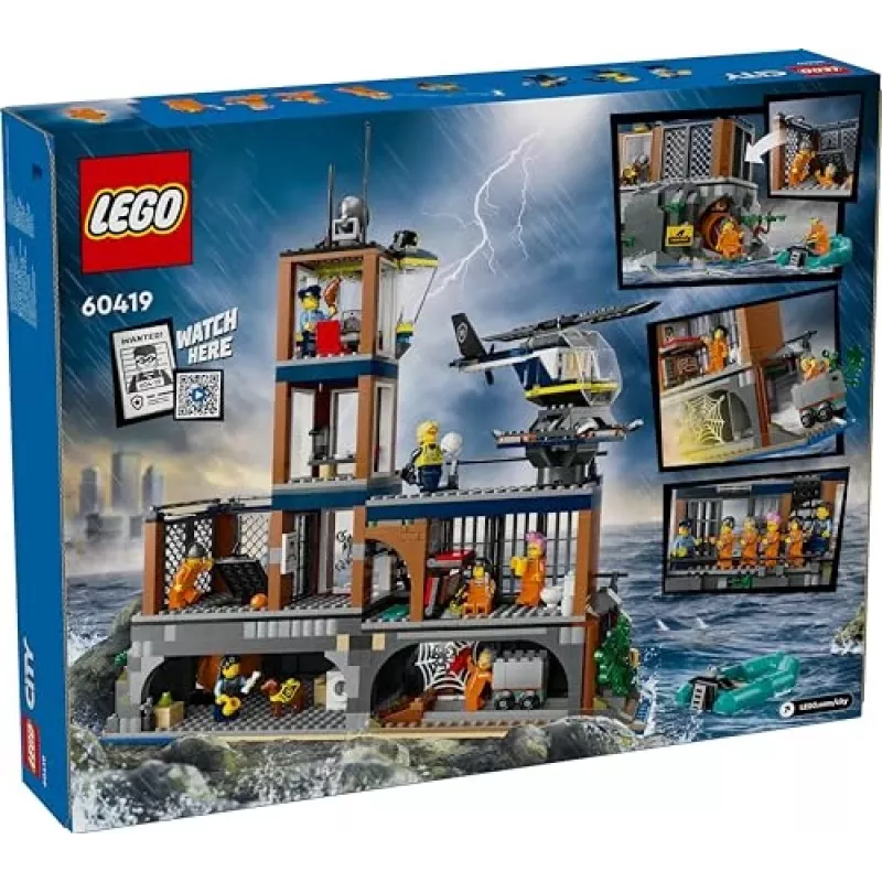 LEGO City Construction toy Police Station Prison Island 60419 — 980 pieces, 7 minifigures, 370×400×160 mm