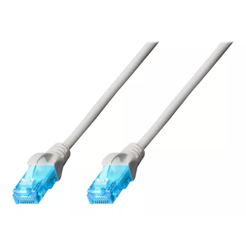 DIGITUS - Patch-Cable - RJ-45 (M) to RJ-45 (M) - 25 M - UTP - CAT 5e - Shielded, Snagless - Grey