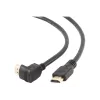 HDMI v2.0 90 degrees male to straight male connectors cable, 19 pins gold-plated connectors, 1.8m, bulk package