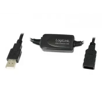 LogiLink UA0143 USB Cable USB 2.0 USB-a Plug to Socket 10.00 M Black
