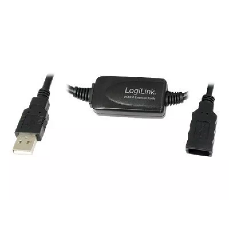 LogiLink UA0143 USB Cable USB 2.0 USB-a Plug to Socket 10.00 M Black