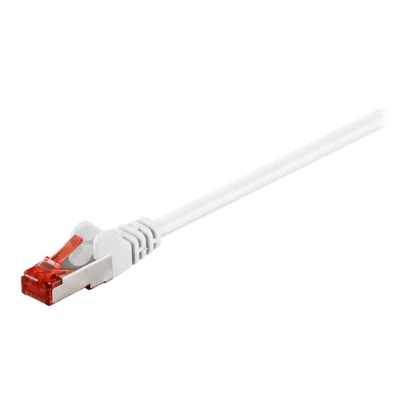 Wentronic Goobay - Network Cable - RJ-45 (M) to RJ-45 (M) - 2,0m - SFTP, PiMF - CAT 6 - Moulded - White (95501)