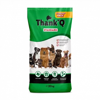 Dry dog food HURTOWNIA KARM THANK'Q Standard Beef 20 kg — adult, 18% protein, 7% fat, 7% ash, 3% fibre