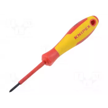 Knipex VDE Phillips Screwdriver PH 0 Blade Length: 60 mm DIN EN 60900 (98 24 00)